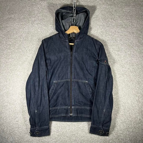 Eddie Bauer Jackets & Blazers - Vintage women's Eddie Bauer denim hooded lightweight zip up jacket Size M